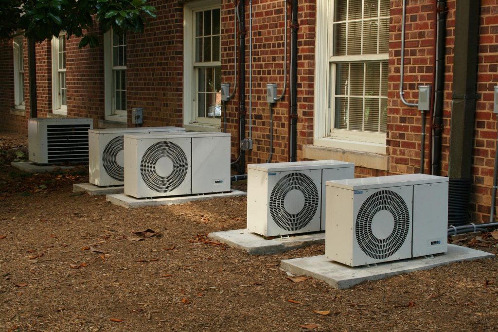 split ac outdoor units are outside of the house