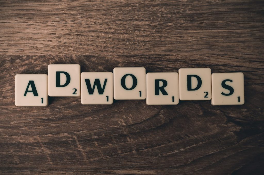 the picture shows the word adwords